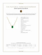 0.67 Ct. Emerald Bezel Necklace, 18K Yellow Gold Scan Report
