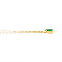 0.67 Ct. Emerald Bezel Necklace, 18K Yellow Gold Image