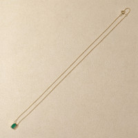 0.67 Ct. Emerald Bezel Necklace, 18K Yellow Gold Life Style