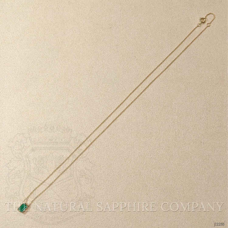 0.67 Ct. Emerald Bezel Necklace, 18K Yellow Gold