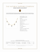 3.58 Ct. Blue Sapphire Bezel Necklace, 14K Yellow Gold Scan Report