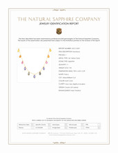 7.44 Ct. Multi Color Sapphire Bezel Necklace, 14K Yellow Gold Scan Report
