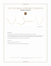 3.61 Ct. Multi Color Sapphire Bezel Necklace, 14K Yellow Gold Appraisal
