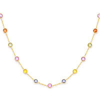 3.61 Ct. Sapphire 14K Yellow Gold necklace