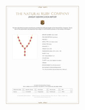 3.08 Ct. Ruby and Natural Diamond Pave Necklace, 14K Yellow Gold Scan Report