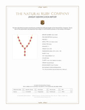 3.08 Ct. Ruby and Natural Diamond Pave Necklace, 14K Yellow Gold Scan Report
