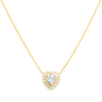 0.23 Ct. Aquamarine 18K Yellow Gold necklace