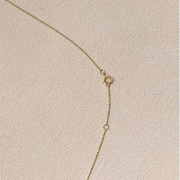 0.23 Ct. Blue Aquamarine and Natural Diamond Pave Necklace, 18K Yellow Gold Life Style