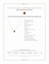 0.38 Ct. Blue Sapphire and Natural Diamond Pave Necklace, 18K Yellow Gold Scan Report