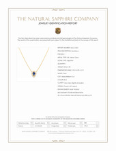 0.38 Ct. Blue Sapphire and Natural Diamond Pave Necklace, 18K Yellow Gold Scan Report