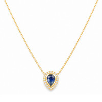 0.38 Ct. Sapphire 18K Yellow Gold necklace