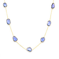 10.13 Ct. Sapphire 18K Yellow Gold necklace
