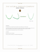 13.52 Ct. Emerald Bezel Necklace, 14K Yellow Gold Appraisal