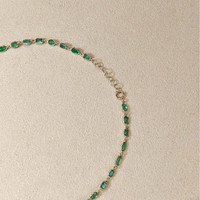 13.52 Ct. Emerald Bezel Necklace, 14K Yellow Gold Life Style