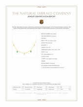 0.92 Ct. Emerald and Natural Diamond Bezel Necklace, 14K Yellow Gold Scan Report
