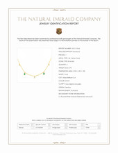 0.92 Ct. Emerald and Natural Diamond Bezel Necklace, 14K Yellow Gold Scan Report