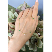 0.92 Ct. Emerald and Natural Diamond Bezel Necklace, 14K Yellow Gold Life Style
