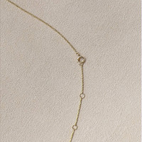 0.92 Ct. Emerald and Natural Diamond Bezel Necklace, 14K Yellow Gold Life Style