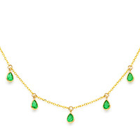 1.70 Ct. Emerald Bezel Necklace, 18K Yellow Gold Image