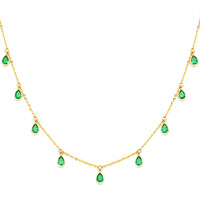 1.70 Ct. Emerald Bezel Necklace, 18K Yellow Gold Image