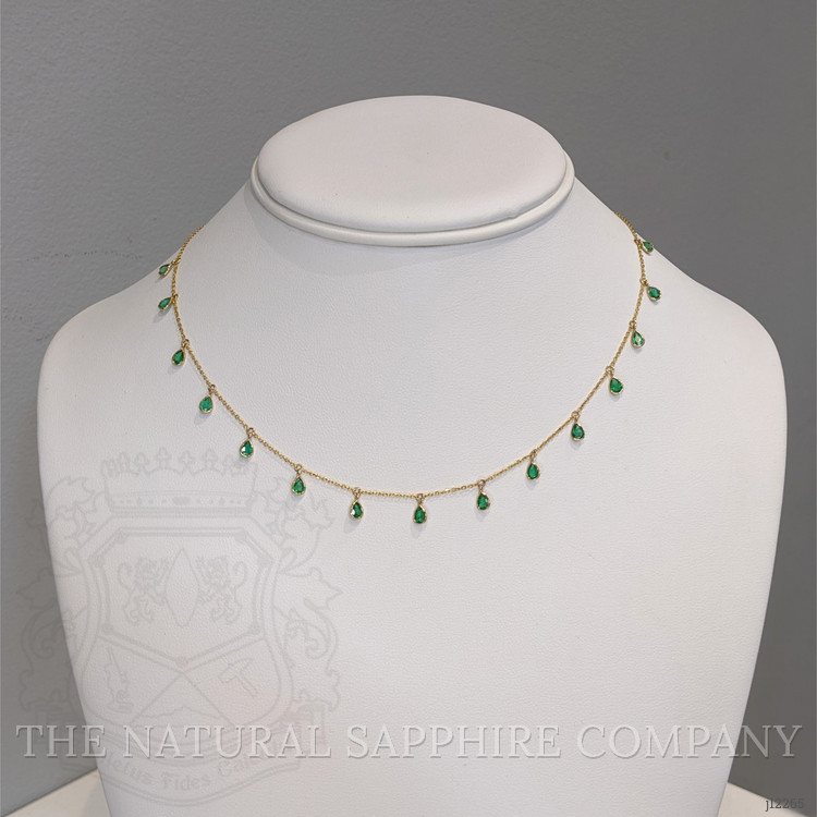 1.70 Ct. Emerald Bezel Necklace, 18K Yellow Gold