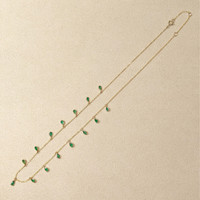 1.70 Ct. Emerald Bezel Necklace, 18K Yellow Gold Life Style