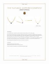 0.68 Ct. Blue Sapphire and Natural Diamond Bezel Necklace, 14K Yellow Gold Appraisal
