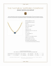 0.68 Ct. Blue Sapphire and Natural Diamond Bezel Necklace, 14K Yellow Gold Scan Report