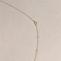 0.68 Ct. Blue Sapphire and Natural Diamond Bezel Necklace, 14K Yellow Gold Life Style