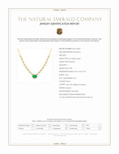 0.80 Ct. Emerald and Natural Diamond Bezel Necklace, 14K Yellow Gold Scan Report