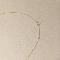 0.80 Ct. Emerald and Natural Diamond Bezel Necklace, 14K Yellow Gold Life Style