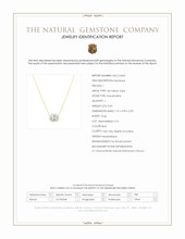 0.60 Ct. Blue Aquamarine and Natural Diamond Pave Necklace, 14K Yellow Gold Scan Report
