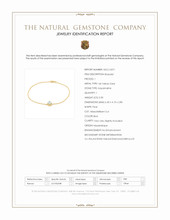 0.30 Ct.Tw.Total Carat Weight Blue Aquamarine and Natural Diamond Pave Bracelet, 14K Yellow Gold Scan Report