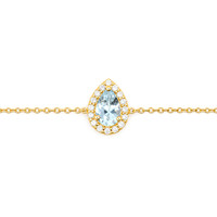 0.30 Ct.Tw. Aquamarine 14K Yellow Gold bracelet