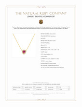 0.39 Ct. Ruby and Natural Diamond Pave Necklace, 14K Yellow Gold Scan Report