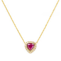 0.39 Ct. Ruby 14K Yellow Gold necklace