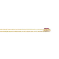 0.39 Ct. Ruby and Natural Diamond Pave Necklace, 14K Yellow Gold Image