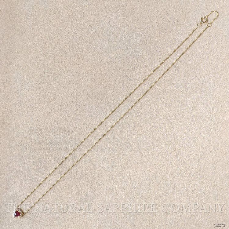 0.39 Ct. Ruby and Natural Diamond Pave Necklace, 14K Yellow Gold