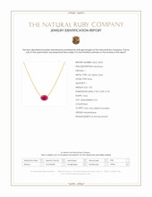 1.02 Ct. Ruby Halo Necklace, 14K Yellow Gold Scan Report