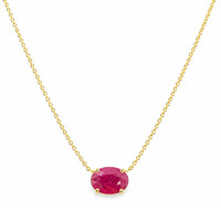 1.02 Ct. Ruby 14K Yellow Gold necklace