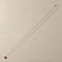 1.02 Ct. Ruby Halo Necklace, 14K Yellow Gold Life Style
