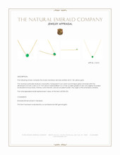 0.64 Ct. Emerald Solitaire Necklace, 14K Yellow Gold Appraisal