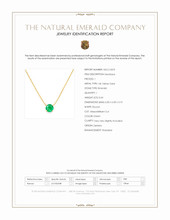 0.64 Ct. Emerald Solitaire Necklace, 14K Yellow Gold Scan Report