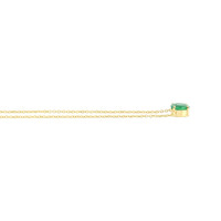 0.64 Ct. Emerald Solitaire Necklace, 14K Yellow Gold Image