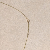 0.64 Ct. Emerald Solitaire Necklace, 14K Yellow Gold Life Style