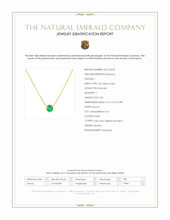 0.65 Ct. Emerald Bezel Necklace, 14K Yellow Gold Scan Report