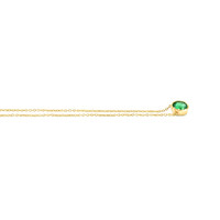 0.65 Ct. Emerald Bezel Necklace, 14K Yellow Gold Image