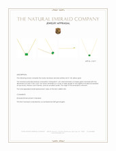 1.02 Ct. Emerald Bezel Necklace, 14K Yellow Gold Appraisal