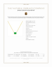 1.02 Ct. Emerald Bezel Necklace, 14K Yellow Gold Scan Report