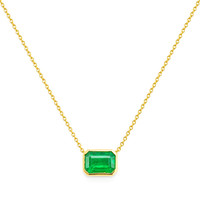 1.02 Ct. Emerald 14K Yellow Gold necklace